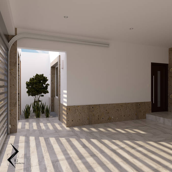 Remodelación residencial, RJ Arquitectos RJ Arquitectos برجولا للسيارة