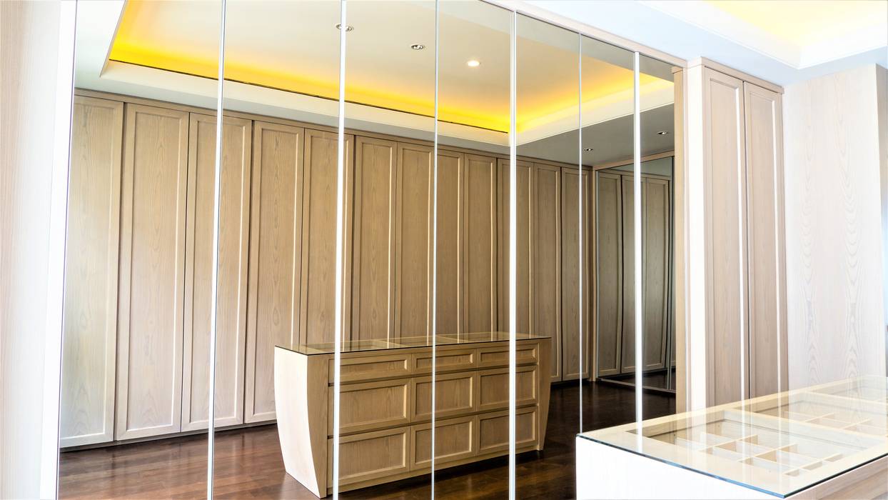 The Owner's Master Walk In Closet ARF interior Ruang Ganti Modern Mirrors