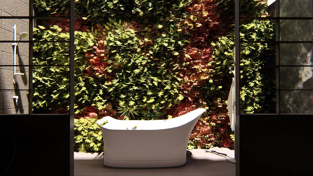 Outdoor Bathroom alexander and philips Kamar Mandi Klasik Besi/Baja Outdoor Bathroom,kamar mandi,modern,minimalis,lansekap,landscape,klasik,classic,tropis,tropical,house,home