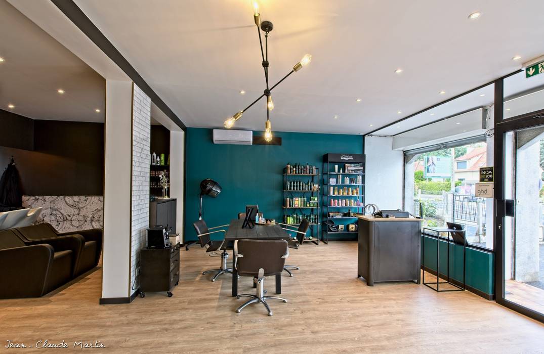 L'Atelier - nouveau salon de coiffure, ATDECO ATDECO 상업공간 우드 우드 그레인 사무실