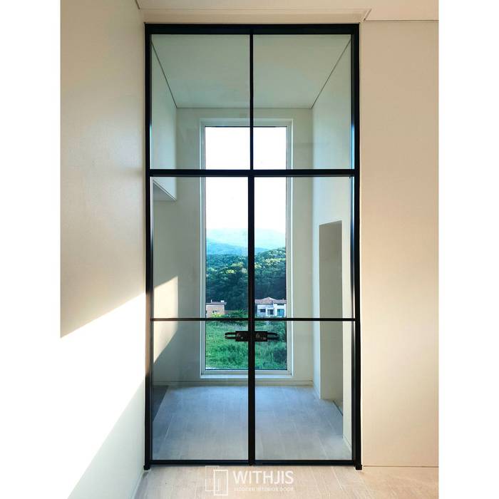 단독주택 3.6m 양개스윙도어, ALU-SW, WITHJIS(위드지스) WITHJIS(위드지스) Glass doors Aluminium/Zinc