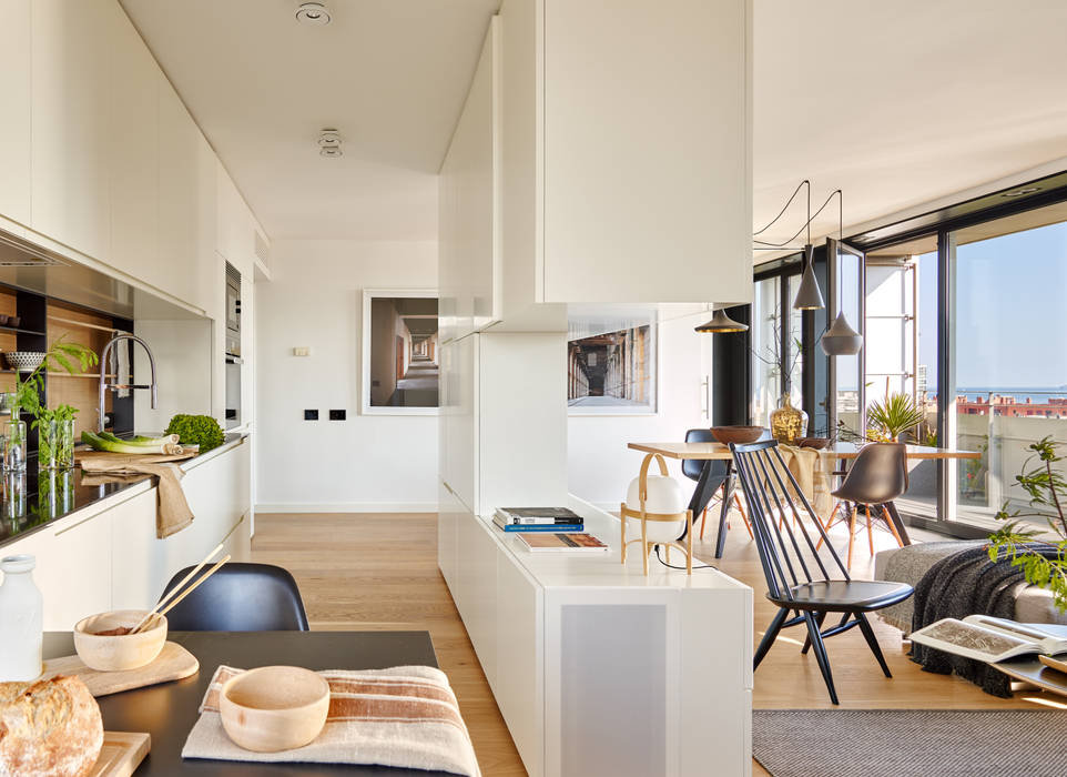 Vivienda en Diagonal Mar, YLAB Arquitectos YLAB Arquitectos Scandinavian style living room