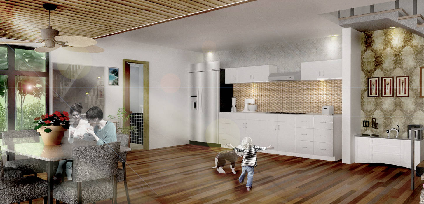 Permaeble House, Scande Architect Scande Architect Built-in kitchens لکڑی Wood effect