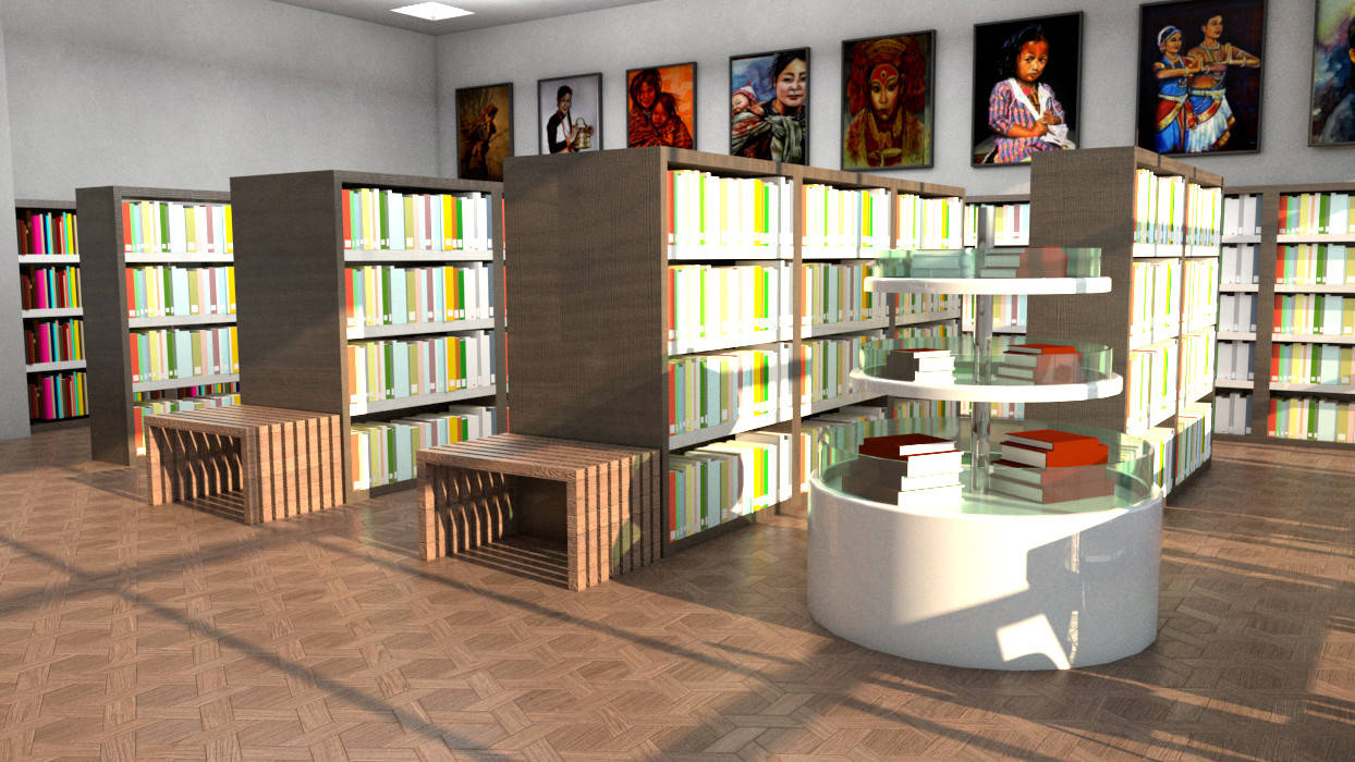 LIBRARY INTERIOR DESIGN , DESIGN SOLACE DESIGN SOLACE Commercial spaces Offices & stores