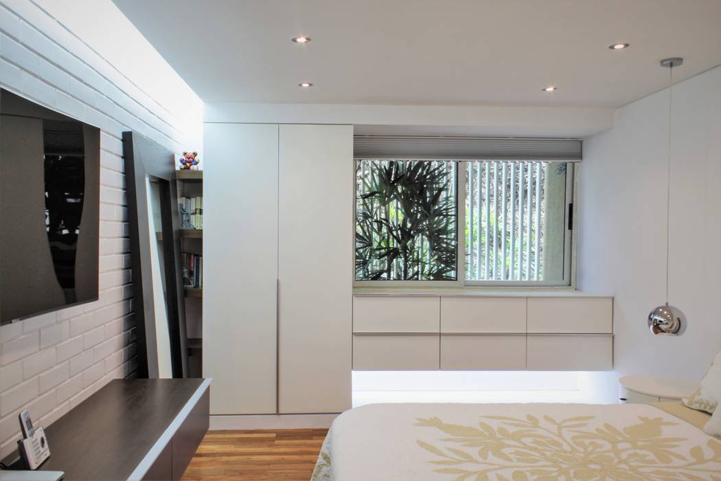 Apartamento en Chulavista, RRA Arquitectura RRA Arquitectura Cuartos de estilo minimalista Madera Acabado en madera