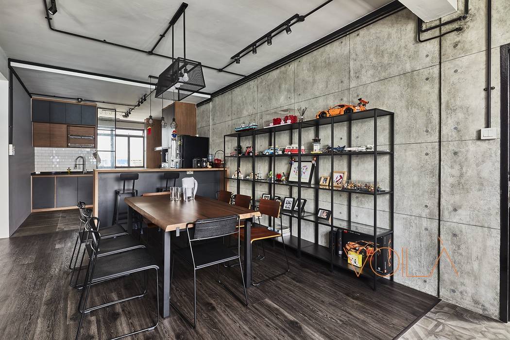 homify Industrial style dining room