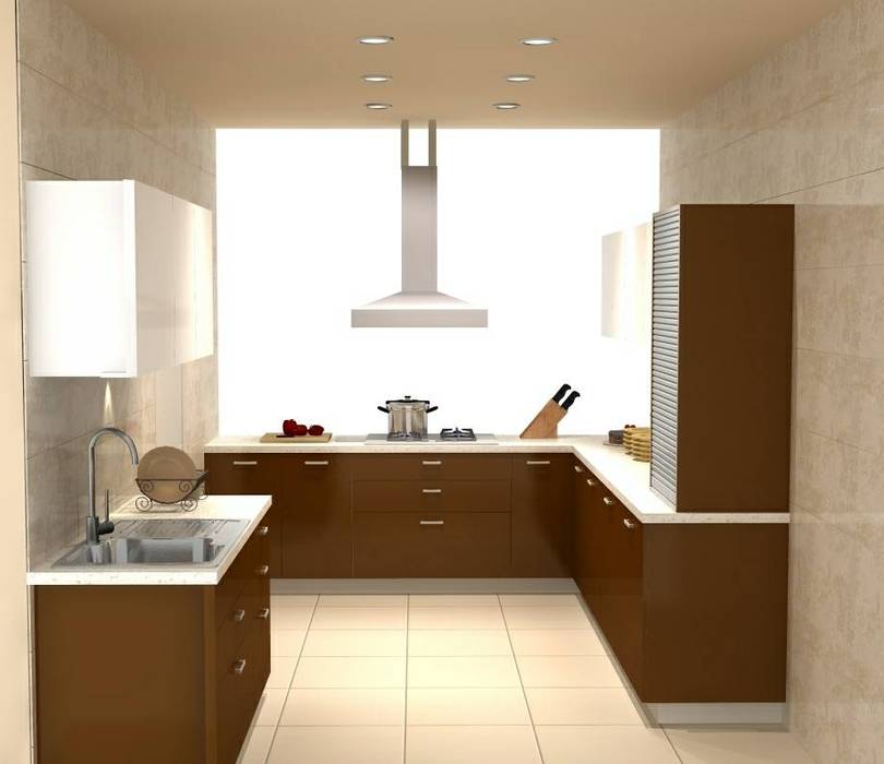 Kitchen , Golden Spiral Productionz (p) ltd Golden Spiral Productionz (p) ltd Cocinas de estilo asiático