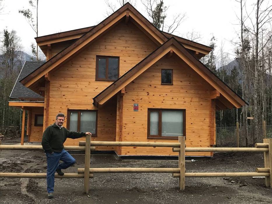 Casa en Pucón, Chile I Patagonia Log Homes, Patagonia Log Homes - Arquitectos - Neuquén Patagonia Log Homes - Arquitectos - Neuquén Ahşap ev Ahşap Ahşap rengi