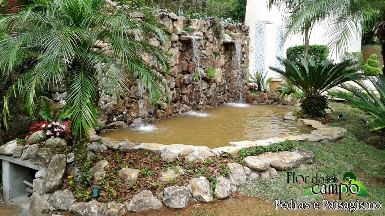 15 Ideias de lagos para sua residência, Flor do Campo Pedras e Paisagismo Flor do Campo Pedras e Paisagismo Rustic style garden Swim baths & ponds