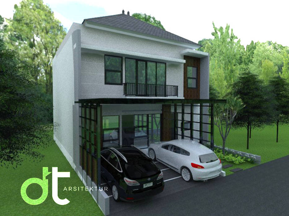 PROJECT CIBINONG KABUPATEN BOGOR, Rumah Desain Tropis Rumah Desain Tropis บ้านและที่อยู่อาศัย