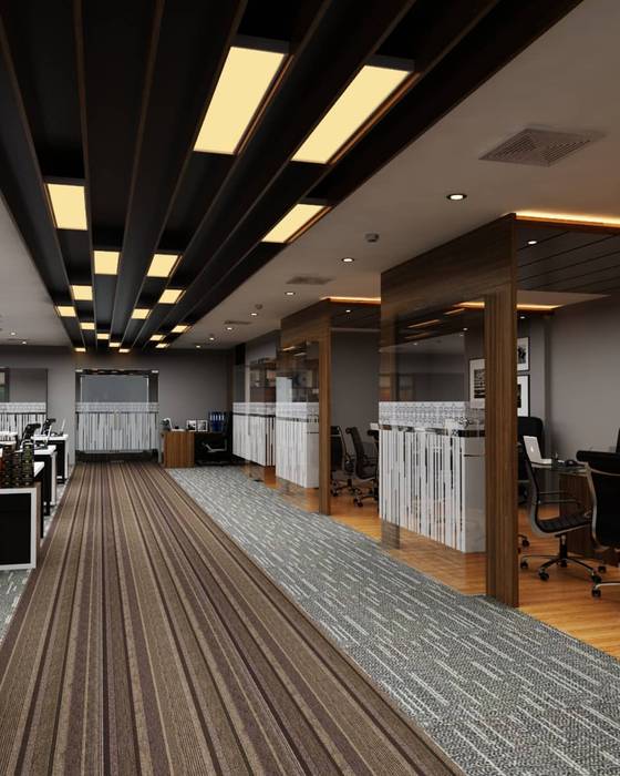 design interior office room GMF Aeroasia at Bandara Soekarno Hatta, Aray Interindo Aray Interindo