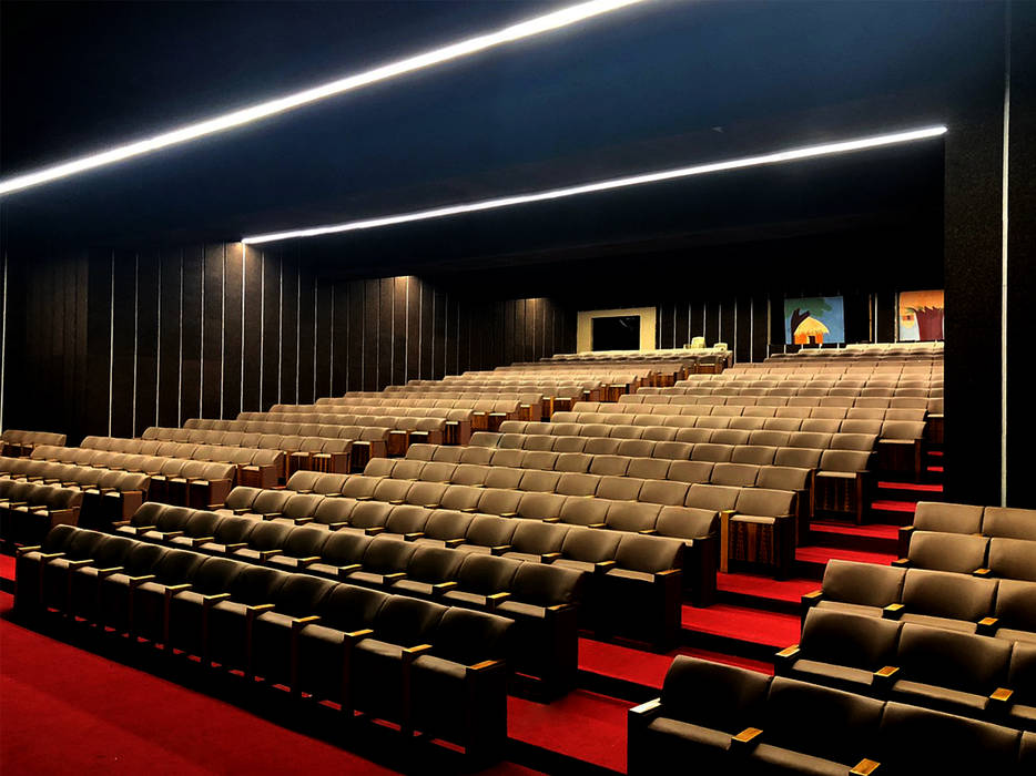 Auditorium of the Hindu Community of Portugal - Linear LED Light ORIS+ High Performance, Brilumen Brilumen Commercial spaces Conference Centres