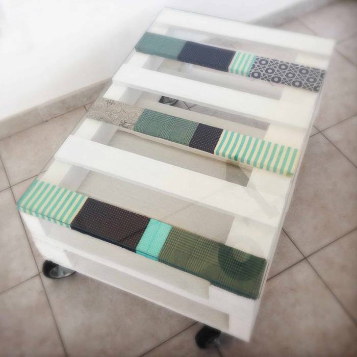 Soft table Revì Art - Upcycling Furniture Design Spazi commerciali Legno Bianco tavolino da caffè,wedding,bancali,pallet,Negozi & Locali Commerciali