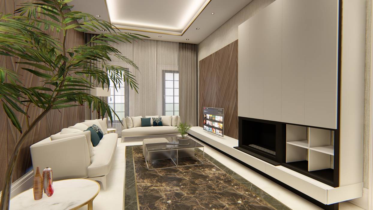 A.A MALİKANESİ KUVEYT - KUWAIT MANSION HOUSE, Sonraki Mimarlık Mühendislik İnş. San. ve Tic. Ltd. Şti. Sonraki Mimarlık Mühendislik İnş. San. ve Tic. Ltd. Şti. Living room