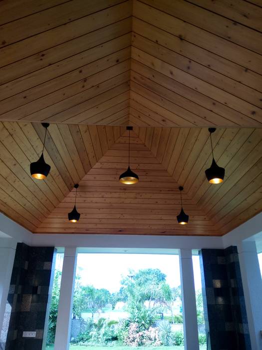 Verandah Ceiling Pine Wood By Hardik Soni Architects Modern