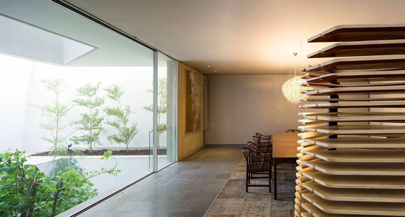 Proyecto arquitectónico. Construcción de una vivienda en Kwait, AGi architects arquitectos y diseñadores en Madrid AGi architects arquitectos y diseñadores en Madrid Modern dining room