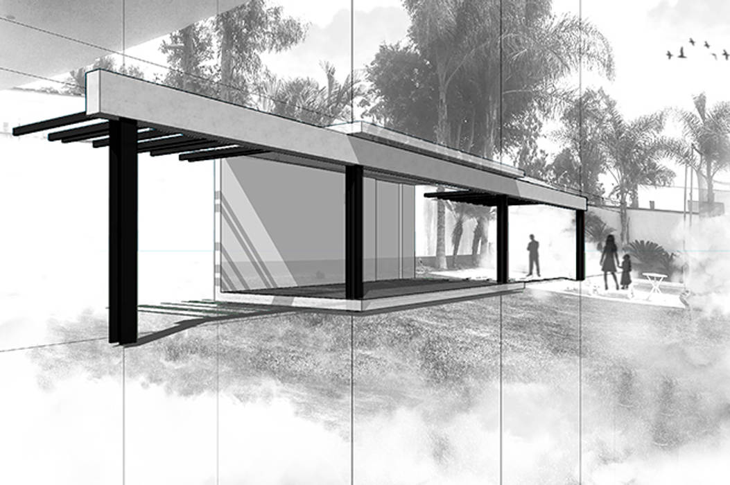 PORTICOS, NIKOLAS BRICEÑO arquitecto NIKOLAS BRICEÑO arquitecto Modern Terrace