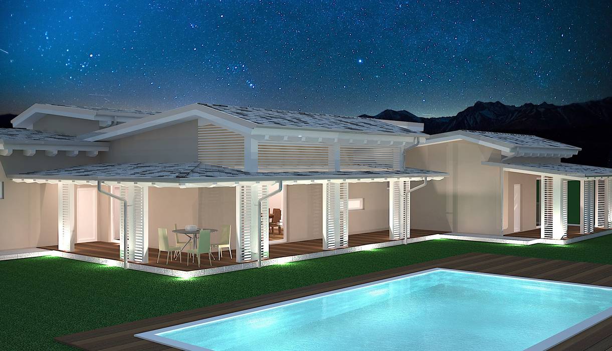 Villa Prefabbricata in Legno di Lusso, Avantgarde Construct Luxury Srl Avantgarde Construct Luxury Srl Prefab woning