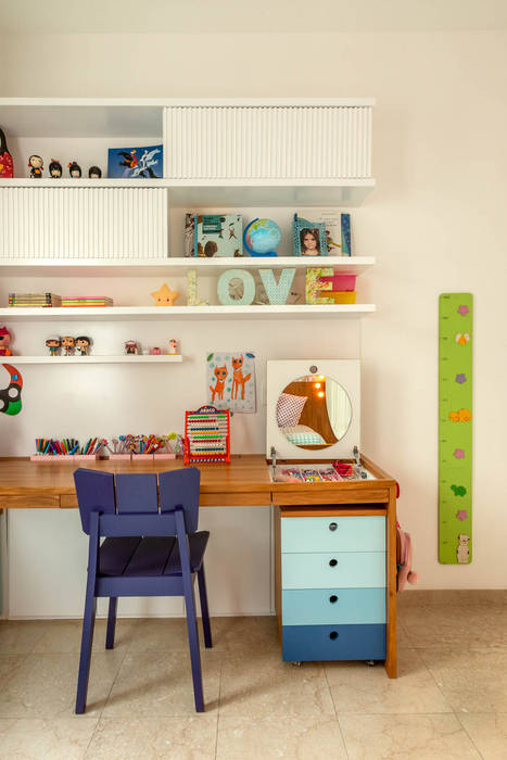 QUARTO DE MENINA, Raquel Junqueira Arquitetura Raquel Junqueira Arquitetura Girls Bedroom Wood Wood effect