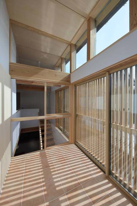 サンルーム 芦田成人建築設計事務所 ラスティックスタイルの 温室