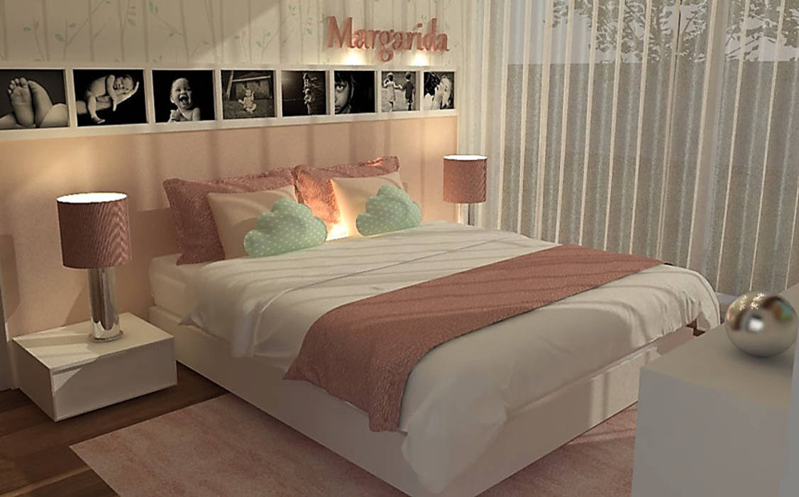 Um verdadeiro quarto de princesa!, Casativa Interiores Casativa Interiores Girls Bedroom Wood Wood effect