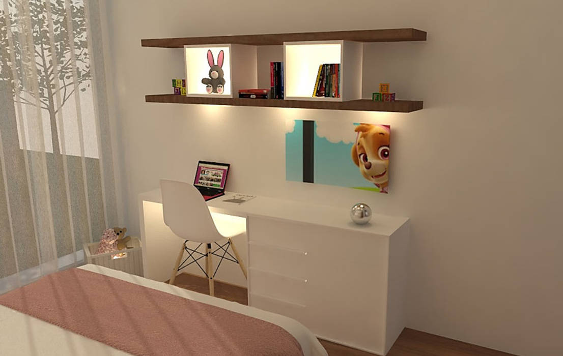 Um verdadeiro quarto de princesa!, Casativa Interiores Casativa Interiores Habitaciones para niñas Madera Acabado en madera