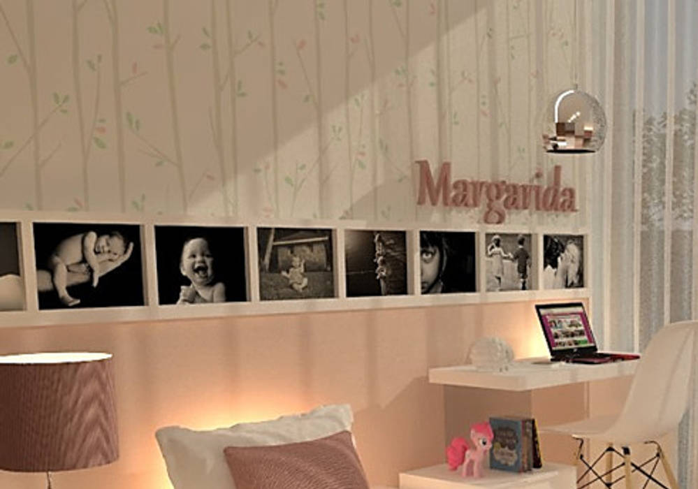 Um toque pessoal... Casativa Interiores Quartos de rapariga Madeira Acabamento em madeira quarto de criança,decoração,personalização