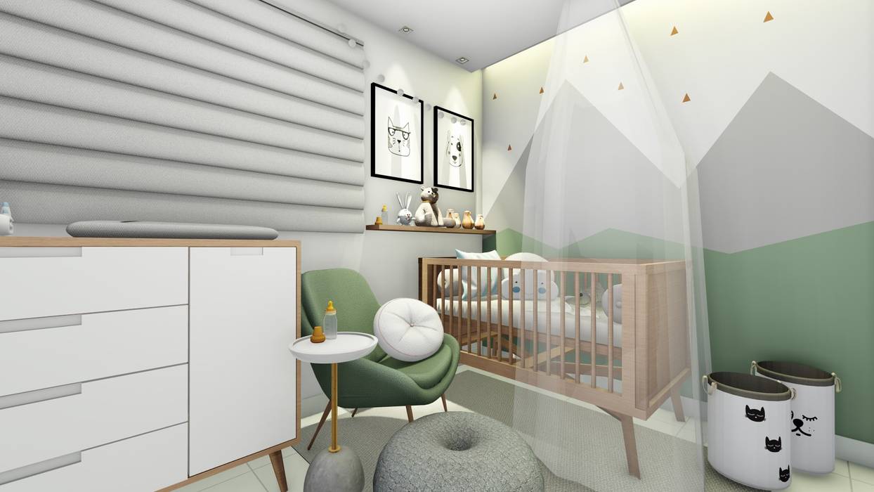 Quarto do bebê, Bonomiveras Arquitetura Bonomiveras Arquitetura Baby room