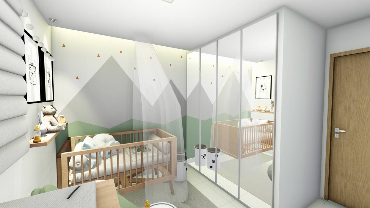 Quarto do bebê, Bonomiveras Arquitetura Bonomiveras Arquitetura Baby room