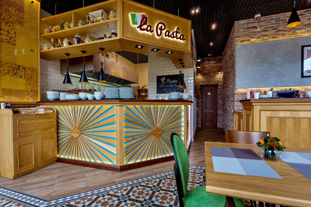 Реализованный дизайн-проект кафе "La Pasta", Style Home Style Home Коммерческие помещения Ресторации