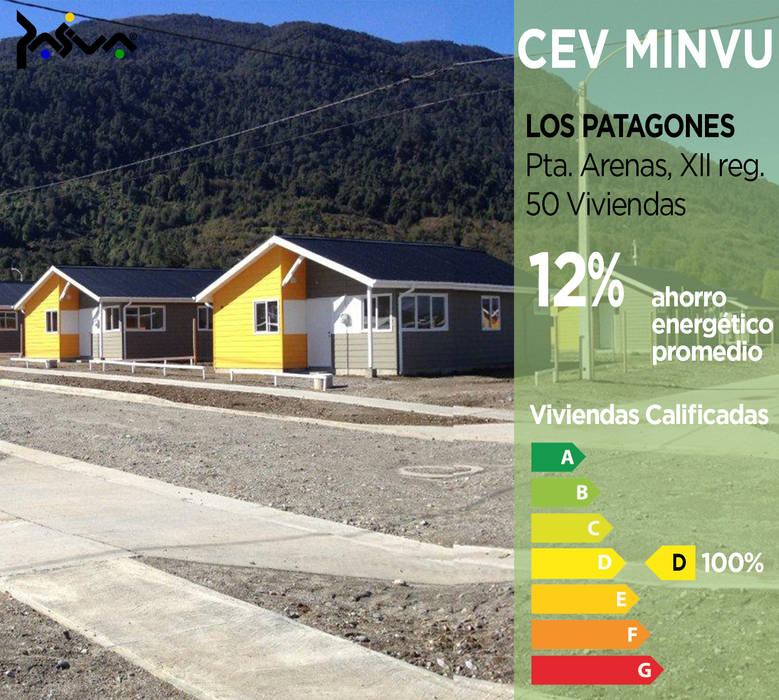 Calificación Energética Viviendas, condominio Los Patagones, Pasiva Pasiva منزل سلبي