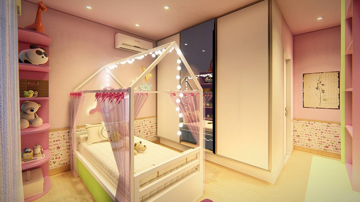 Dormitório infantil - Menina, 1001 Projetos Online 1001 Projetos Online Chambre fille