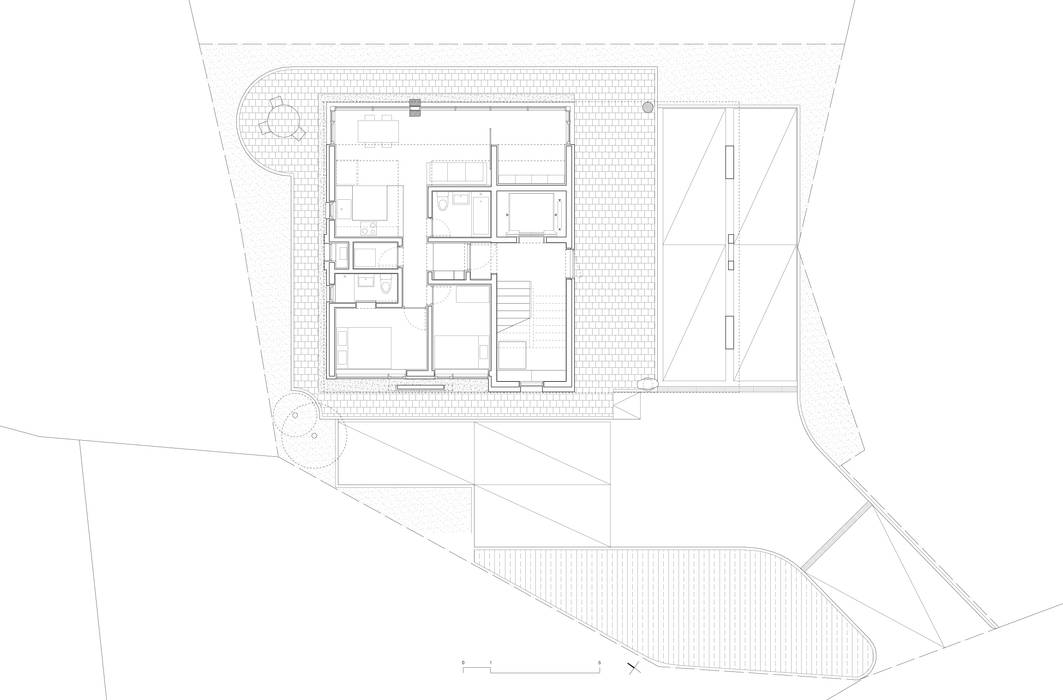 1층 평면도: 에이오에이 아키텍츠 건축사사무소 (aoa architects)의 현대 ,모던