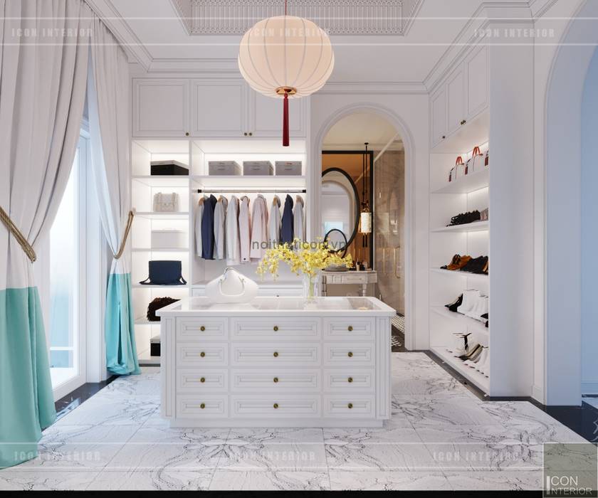 Thiết kế biệt thự theo phong cách Đông Dương - Vẻ đẹp giá trị thời gian, ICON INTERIOR ICON INTERIOR Asian style dressing room