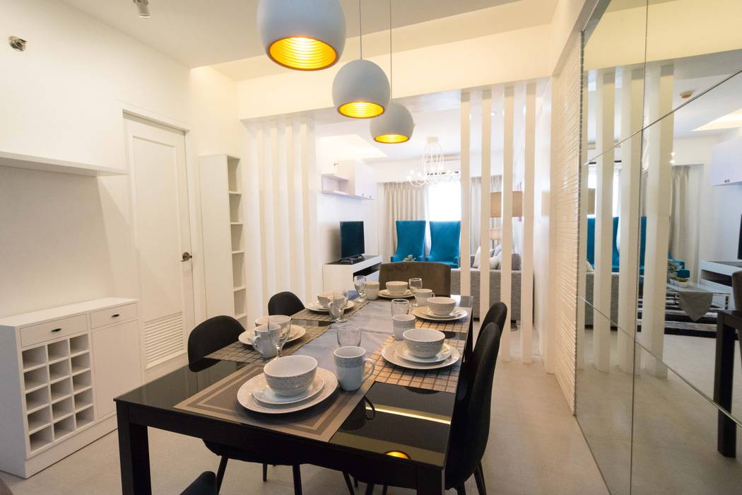One Orchard Road, TG Designing Corner TG Designing Corner Modern dining room