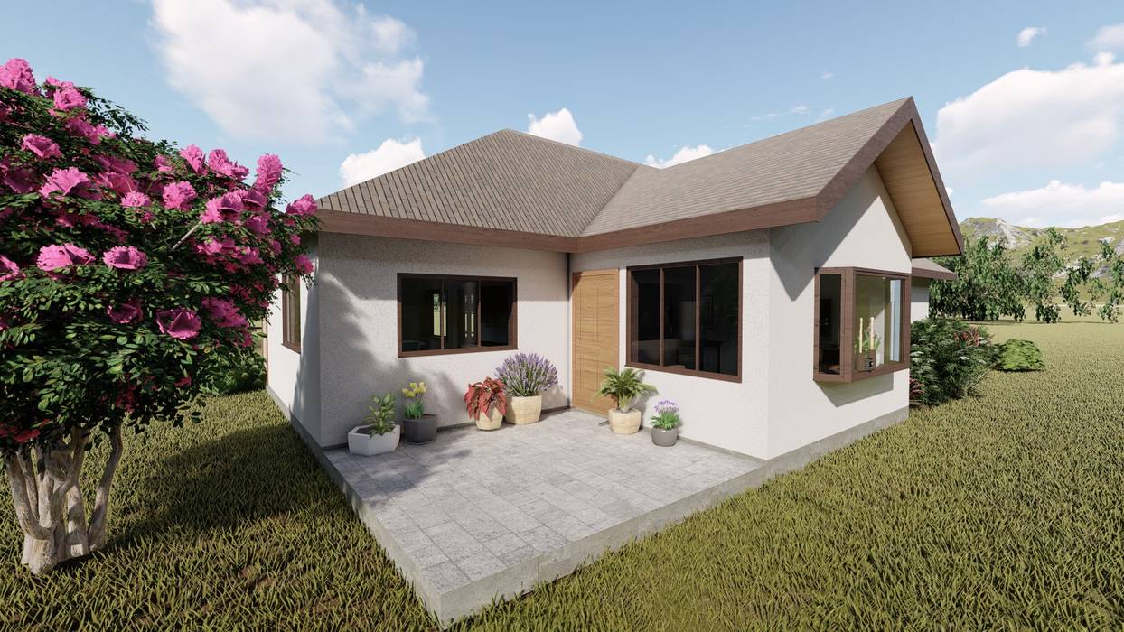 Diseño de vivienda campestre 120 m2, Ekeko Arquitectura Ekeko Arquitectura Single family home Plywood
