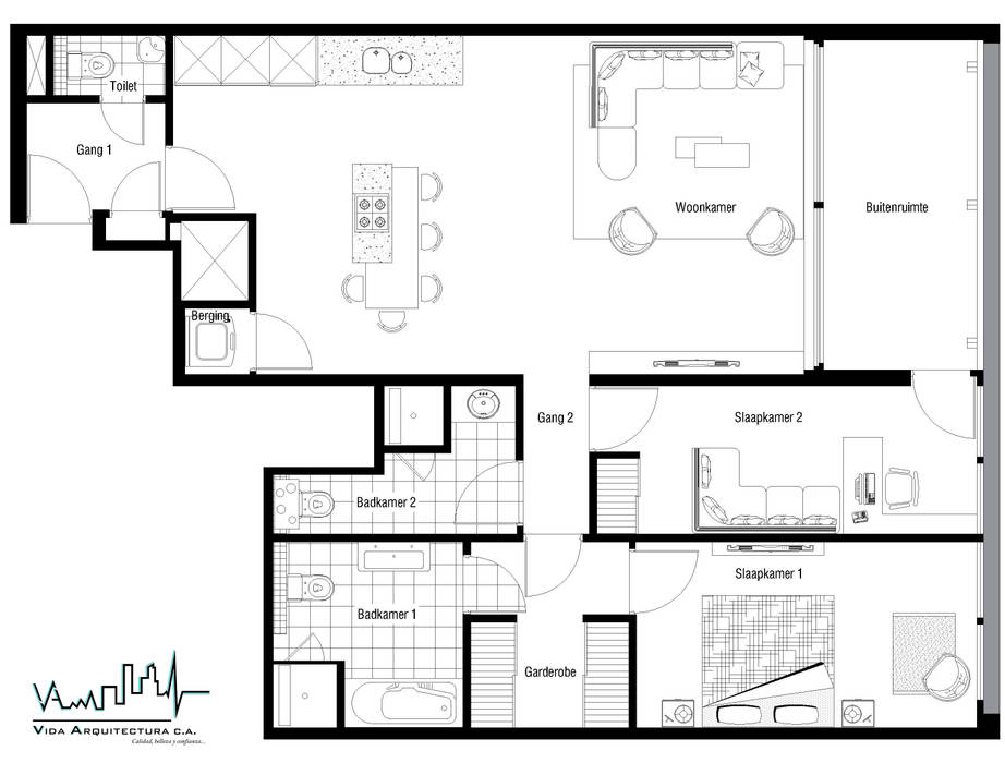 Remodelacion y diseño interior para apartamento, Vida Arquitectura Vida Arquitectura Cuartos de estilo moderno