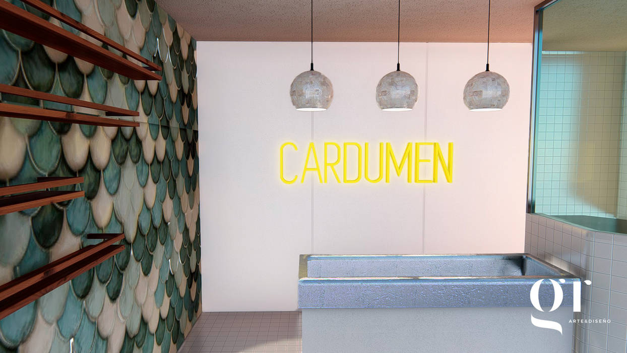 Cardumen Fishería, GR arte & diseño GR arte & diseño Bedrijfsruimten Winkelruimten