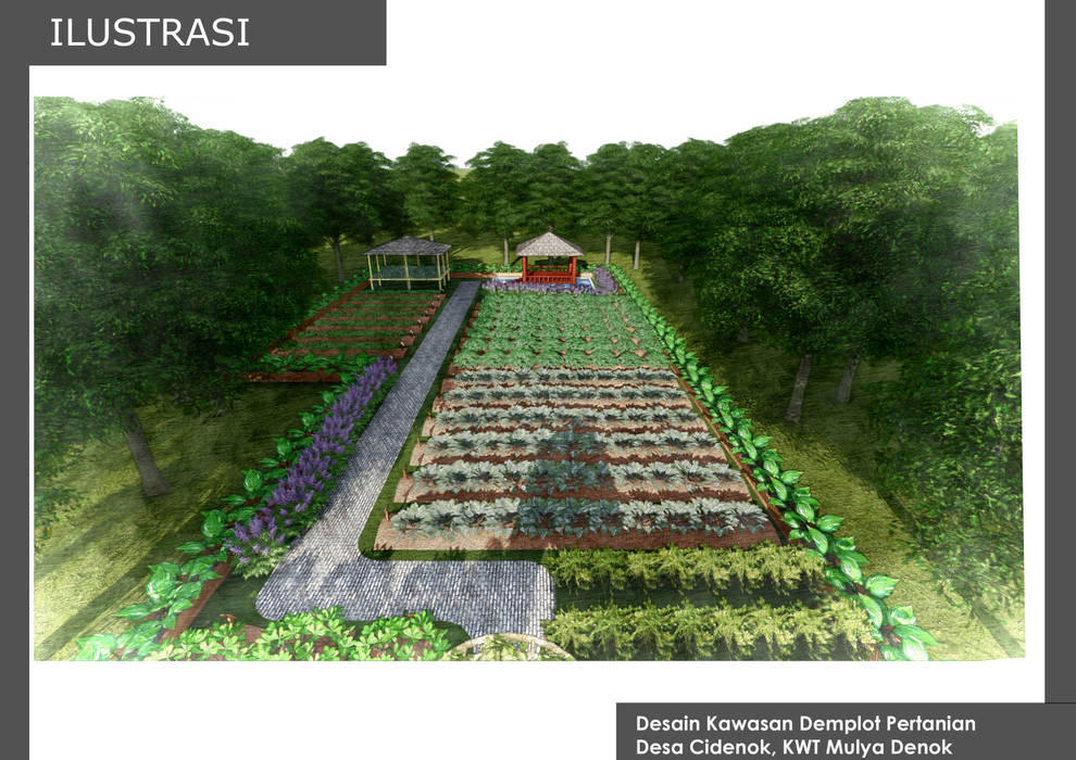 DESAIN KAWASAN DEMPLOT PERTANIAN, KWT BONGAS WETAN, Bengkel Tanaman Bengkel Tanaman Asian style garden Plants & flowers