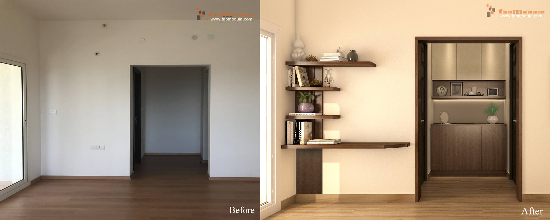 Before and after home interiors, Fabmodula Fabmodula