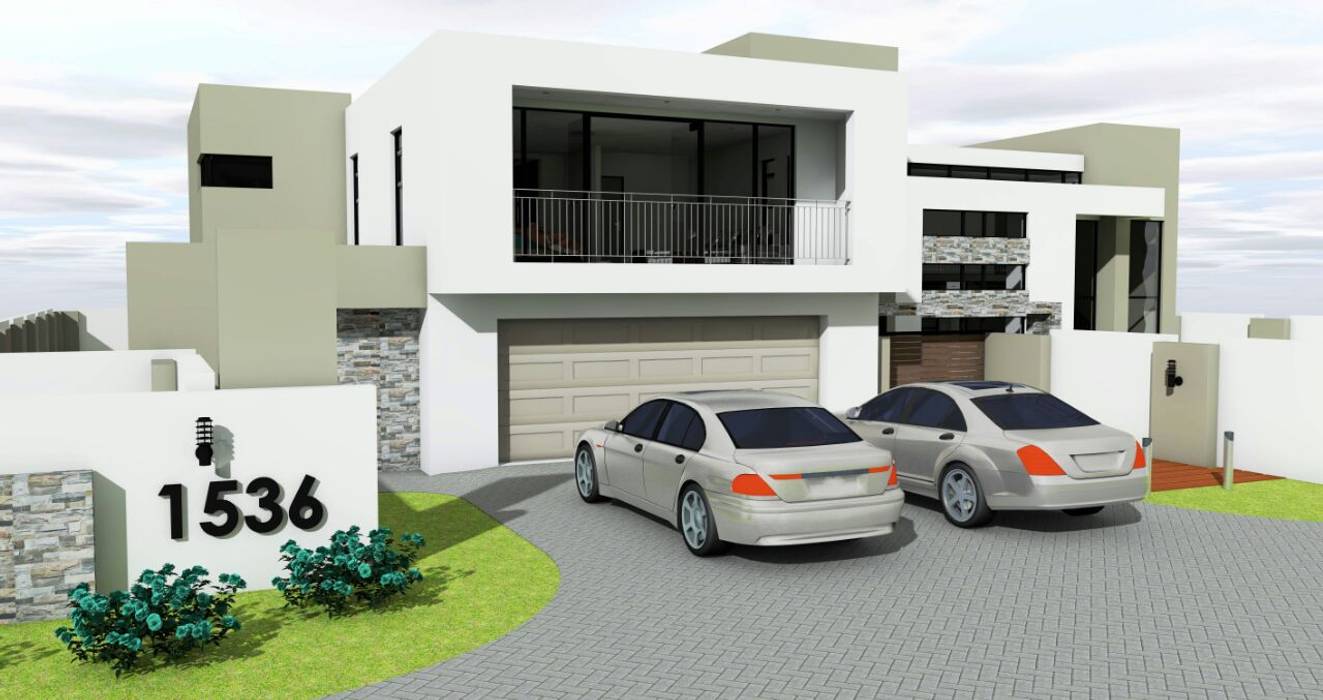Double garage homify Modern houses