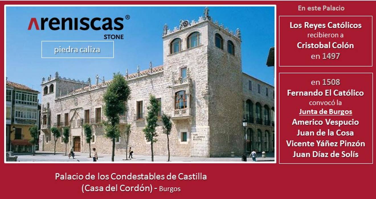 Casa del Cordón - Siglo XV, ARENISCAS STONE ARENISCAS STONE Espacios comerciales Caliza Salones de eventos