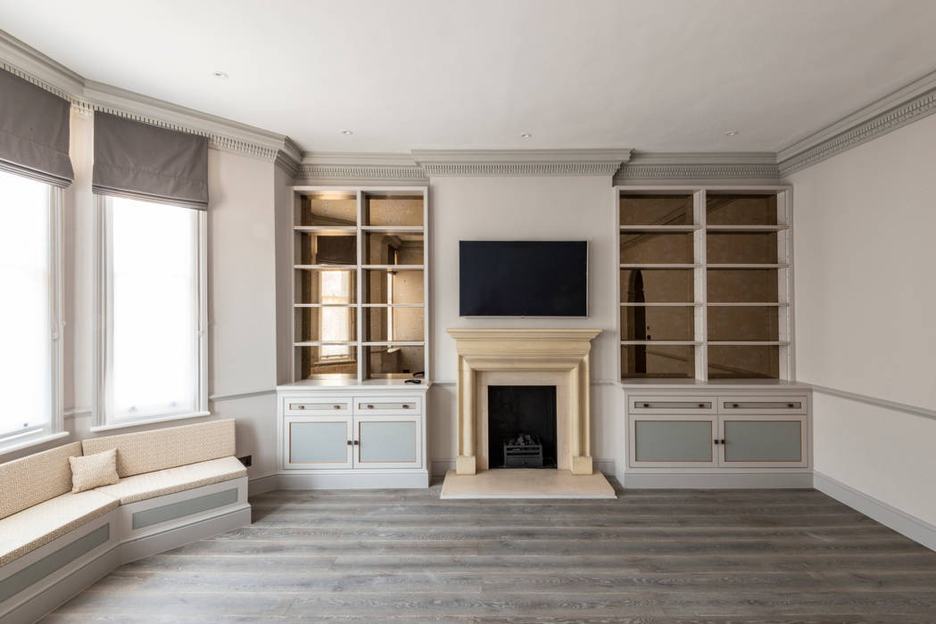 Three Storey Maisonette - Chelsea, Prestige Architects By Marco Braghiroli Prestige Architects By Marco Braghiroli Classic style living room