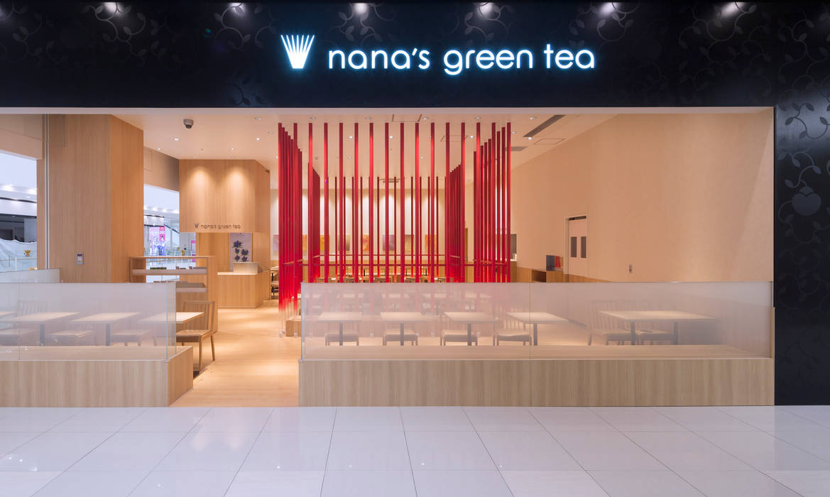 nana's green tea廿日市店 株式会社KAMITOPEN一級建築士事務所 商業空間 木 木目調 レストラン
