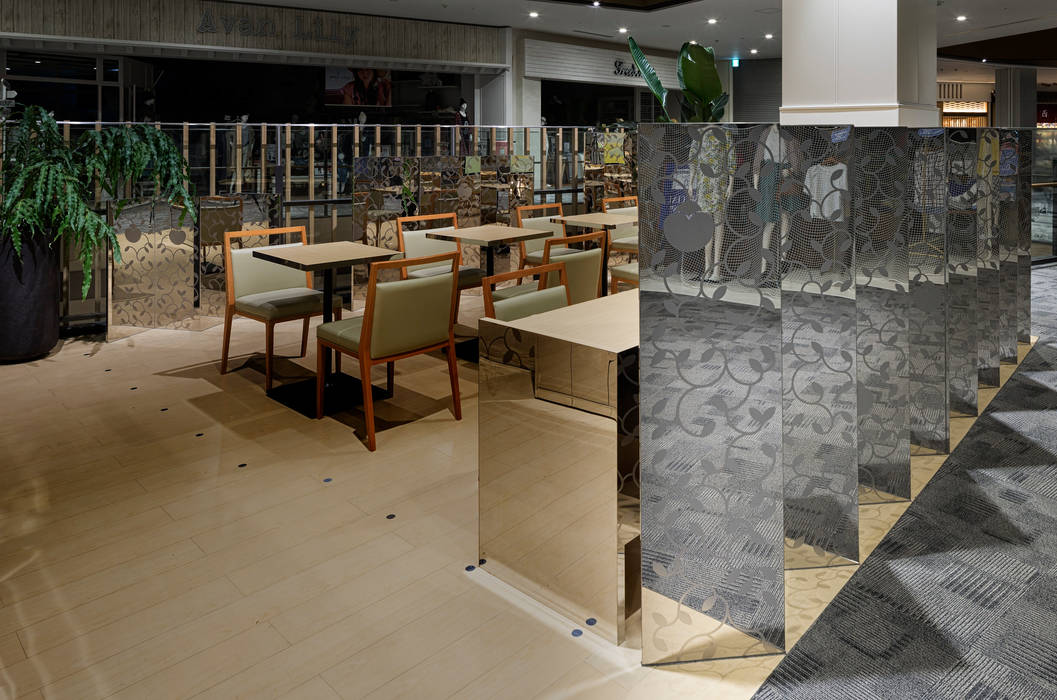 nana's green tea 京都桂川店 株式会社KAMITOPEN一級建築士事務所 商業空間 石 レストラン