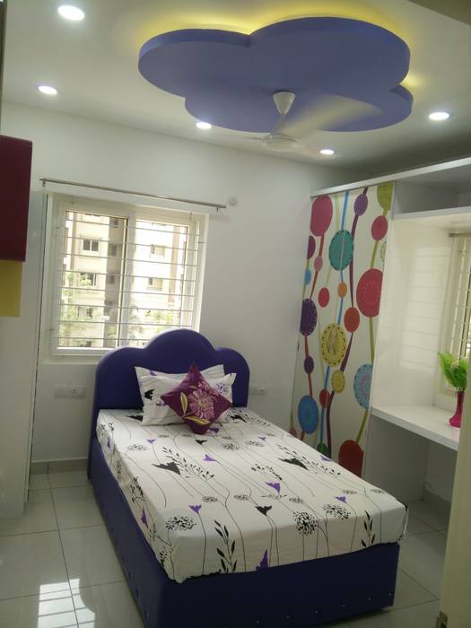 Mr Surajit Aparna cyberzone 3bhk , Enrich Interiors & Decors Enrich Interiors & Decors Girls Bedroom