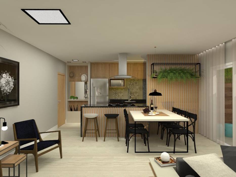 Apartamento , Bruna Ferraresi Bruna Ferraresi 系統廚具 鋁箔/鋅