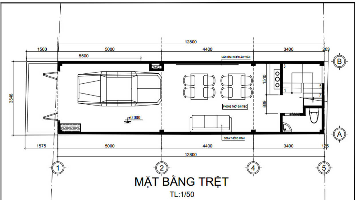 Thiết Kế Nhà 1 Trệt 3 Lầu Sân Thượng 46m2, Công ty Thiết Kế Xây Dựng Song Phát Công ty Thiết Kế Xây Dựng Song Phát Gewerbeflächen Bürogebäude