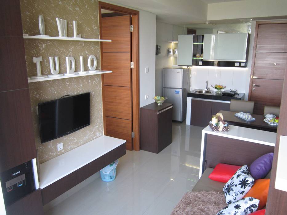 Dago Suite - Single Unit 1 Bedroom, POWL Studio POWL Studio Ruang Keluarga Modern