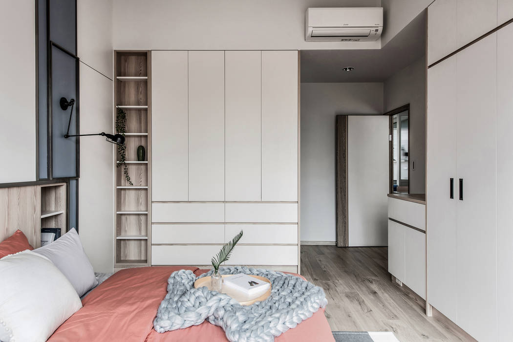 中古翻新生活宅 舒眠空間有大收納 達譽設計 Scandinavian style bedroom